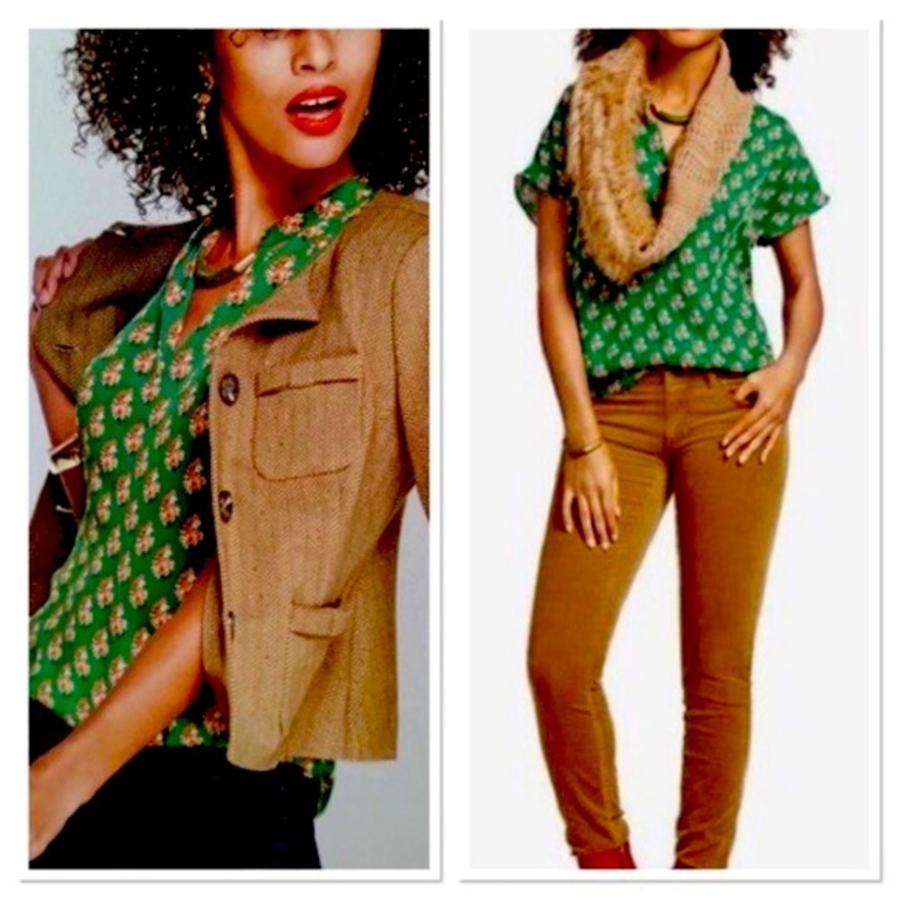 CAbi #3252 Stevie Blouse Bamboo Forest Print